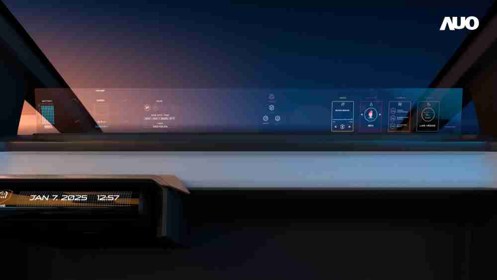 2121非凡无界透明显示接口(Horizon Image Glass)透过车运算方案整合仪表板、、、中控台及副驾显示器，，，，一体式全景呈现，，提供乘用者清晰的前方视野、、行车必要信息与娱乐功能